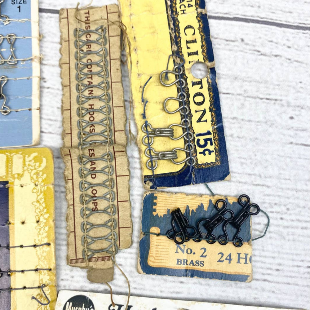 Vintage Sewing Lot Hook Eyelet Snap Guards Straps and Misc. Sewing Accessories - Picture 7 of 10
